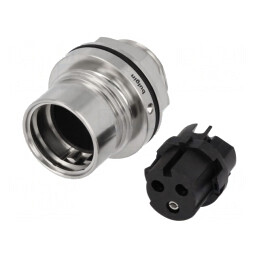 Conector Circular Soclu Mamă 3 PIN Nichelat Buccaneer 6000 | Electronic-mag.ro | Componente Electronice