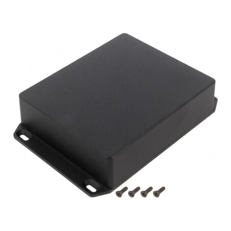 Carcasă Universală cu Lame de Fixare - Negru | Electronic-mag.ro | Componente Electronice