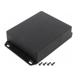 Carcasă Universală cu Lame de Fixare - Negru | Electronic-mag.ro | Componente Electronice