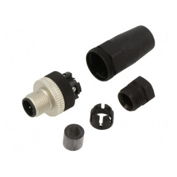 Conector M12 4-Pin Drept Mufă Mamă -40÷85°C | Electronic-mag.ro | Componente Electronice