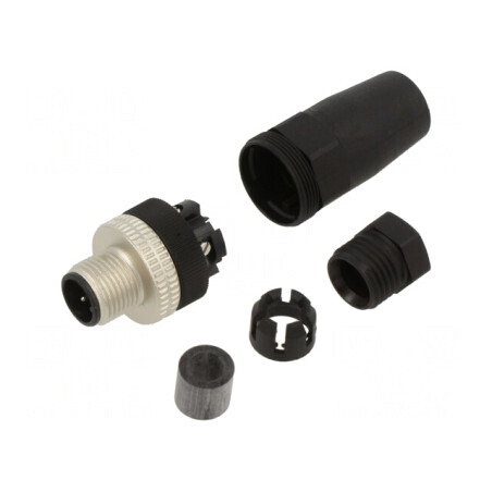 Conector M12 4-Pin Drept Mufă Mamă -40÷85°C | Electronic-mag.ro | Componente Electronice
