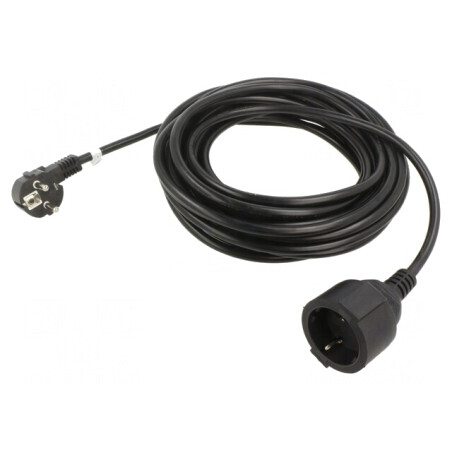 Prelungitor electric PVC negru 10m 10A | Electronic-mag.ro | Componente Electronice