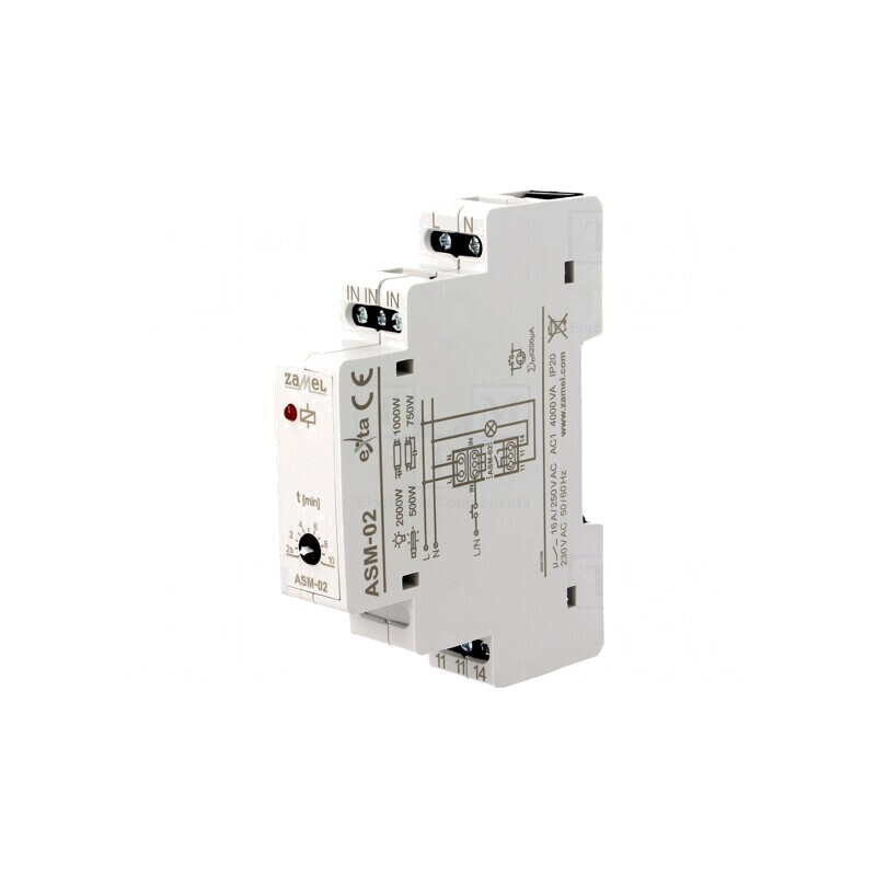 Automat de scară DIN 230VAC 16A ASM-02 | Electronic-mag.ro | Componente Electronice