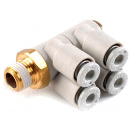 Racord Push-In 90° Filetat 1-10 bar 5-60°C | Electronic-mag.ro | Componente Electronice