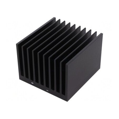 Radiator Extrudat cu Aripioare Negru 100x95x70mm | Electronic-mag.ro | Componente Electronice