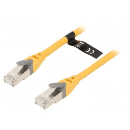 Patch cord S/FTP Cat 6a 30m Galben | Electronic-mag.ro | Componente Electronice