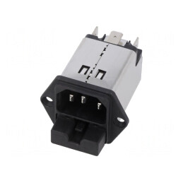 Conector Alimentare AC Soclu Tată 2A 250VAC IEC 60320 | Electronic-mag.ro | Componente Electronice