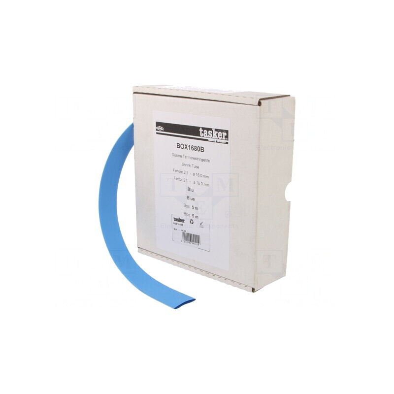 Manşon termocontractabil fără adeziv 16mm 5m albastru | Electronic-mag.ro | Componente Electronice