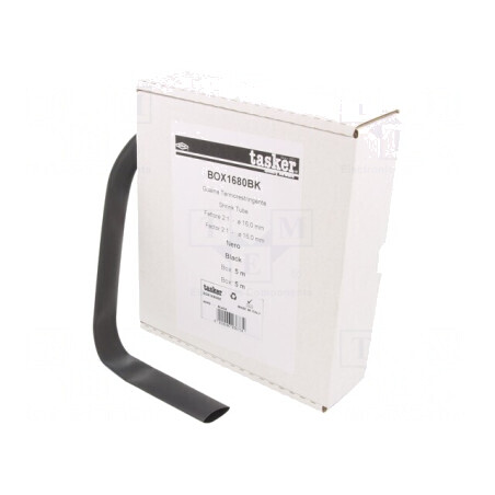 Manşon termocontractabil 16mm 5m negru | Electronic-mag.ro | Componente Electronice