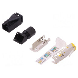 Mufă RJ45 Cat6 Ecranată 8P8C 4.5-9mm