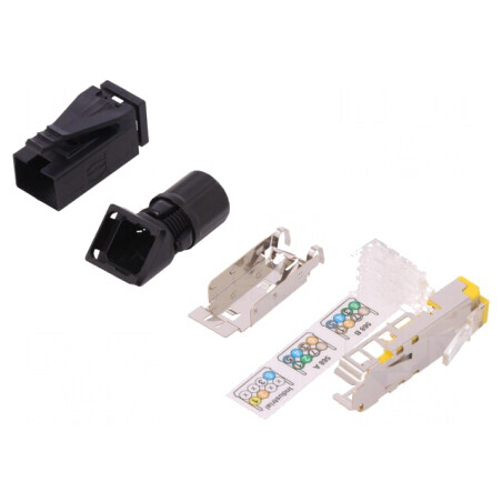 Mufă RJ45 Cat6 Ecranată 8P8C 4.5-9mm | Electronic-mag.ro | Componente Electronice