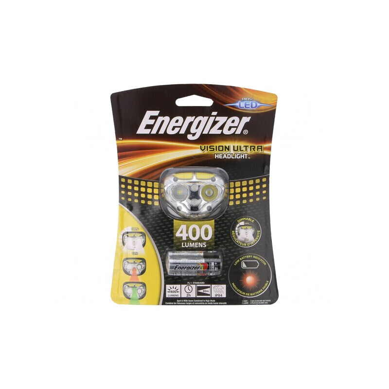 Lanternă LED etanșă pentru cască 400lm galbenă | Electronic-mag.ro | Componente Electronice
