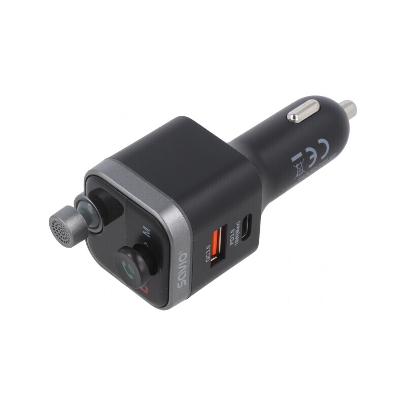 Transmițător FM cu microSD și USB negru | Electronic-mag.ro | Componente Electronice