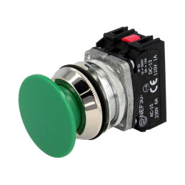 Comutator Apăsare 30mm 1 NC NO | Electronic-mag.ro | Componente Electronice