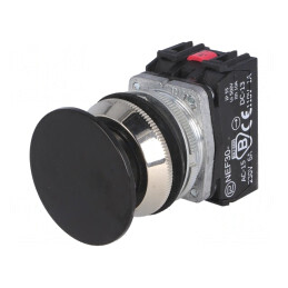 Comutator Acționat Prin Apăsare 30mm 1NC 1NO | Electronic-mag.ro | Componente Electronice
