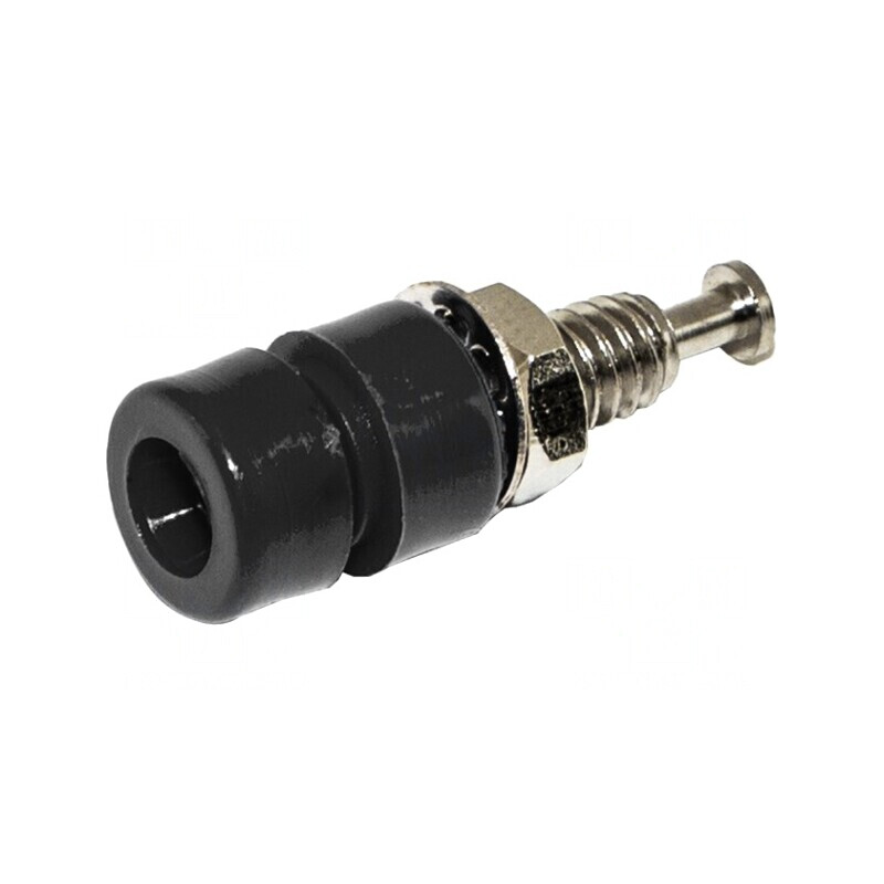 Soclu Banană 3mm 5A 1kVDC Negru | Electronic-mag.ro | Componente Electronice