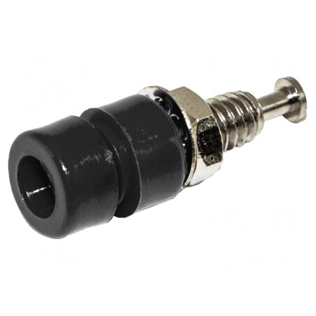 Soclu Banană 3mm 5A 1kVDC Negru | Electronic-mag.ro | Componente Electronice