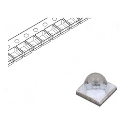 LED putere | UV-C | 48° | 400mA | λd: 265÷280nm | 7x7x5,8mm | 15÷21V | PBSD-12JLA-KC