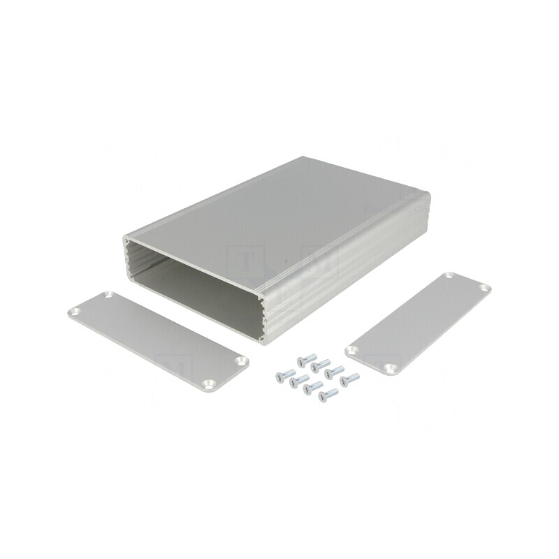 Carcasă aluminiu gri AKG 105x160x30mm | Electronic-mag.ro | Componente Electronice