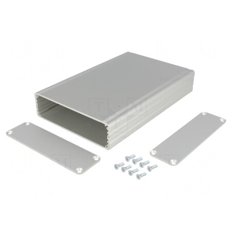 Carcasă aluminiu gri AKG 105x160x30mm | Electronic-mag.ro | Componente Electronice