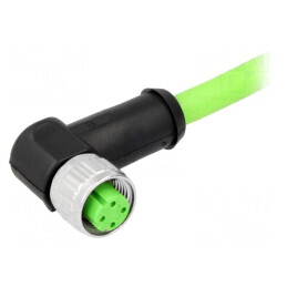 Mufă M12 4P Ethernet 0,5m cu cablu | Electronic-mag.ro | Componente Electronice