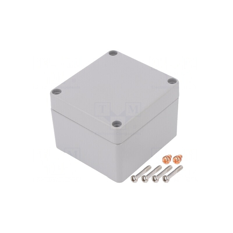 Carcasă Universală Aluminiu Gri IP68 75x80x57mm | Electronic-mag.ro | Componente Electronice