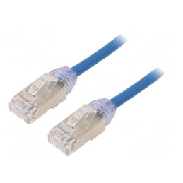 Patch Cord Cat6a F/UTP Albastru 5m LSZH 28AWG | Electronic-mag.ro | Componente Electronice