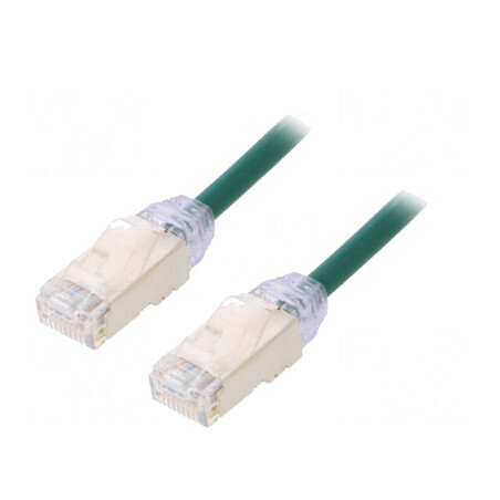 Patch Cord F/UTP Cat6a Verde 5m LSZH 28AWG | Electronic-mag.ro | Componente Electronice