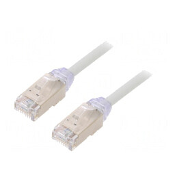 Patch cord F/UTP Cat6a 5m Gri LSZH | Electronic-mag.ro | Componente Electronice
