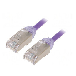 Patch Cord F/UTP Cat6a 5m Violet | Electronic-mag.ro | Componente Electronice