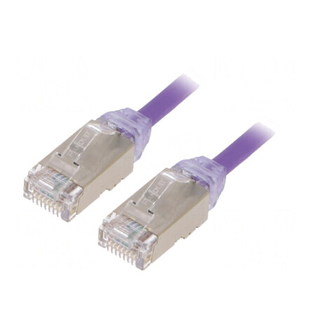 Patch Cord F/UTP Cat6a 5m Violet | Electronic-mag.ro | Componente Electronice