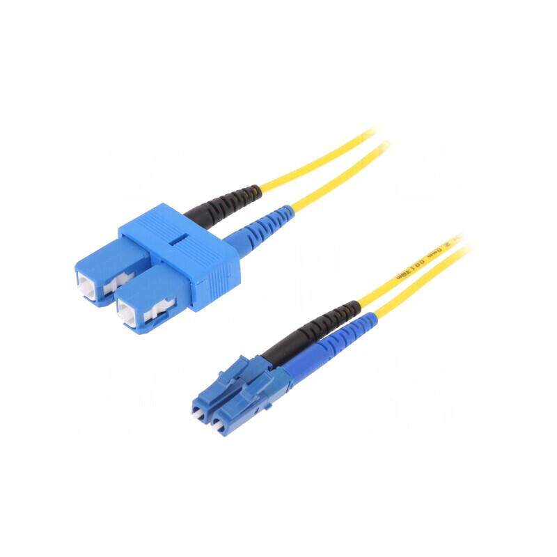 Patch cord fibră OS2 LC/UPC-SC/UPC 2m galben LSZH | Electronic-mag.ro | Componente Electronice