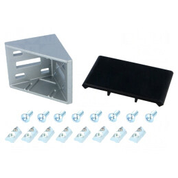 Colțar pentru Profile 6mm 60mm Alb | Electronic-mag.ro | Componente Electronice