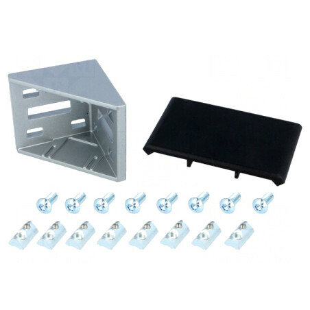 Colțar pentru Profile 6mm 60mm Alb | Electronic-mag.ro | Componente Electronice