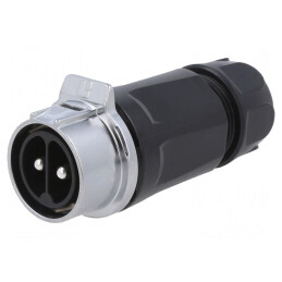 Mufă Circulară 28mm, 2 Pini, Aurită, 50A | Electronic-mag.ro | Componente Electronice