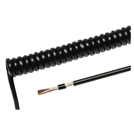 Cablu Spiralat 2x0,14mm2 PUR Negru 0,4-1,6m 300V | Electronic-mag.ro | Componente Electronice