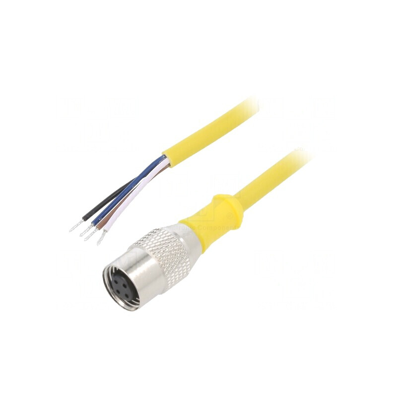 Cablu de Conectare M12 4 Pin 5m IP67 | Electronic-mag.ro | Componente Electronice