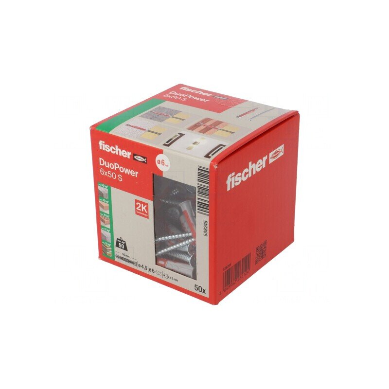 Plastic Anchors with Screws 6x50mm DUOPOWER 50pcs | Electronic-mag.ro | Componente Electronice Plastic Anchors with Screws 6x50mm DUOPOWER 50pcs | Electronic-mag.ro | Componente Electronice