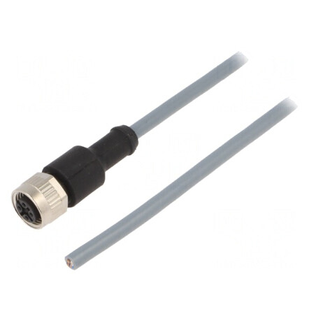 Cablu de Conectare M12 4 pini 2m 250VAC 4A IP67 | Electronic-mag.ro | Componente Electronice