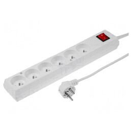 Prelungitor 6 Prize Alb 10m 16A | Electronic-mag.ro | Componente Electronice