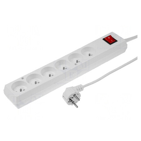 Prelungitor 6 Prize Alb 10m 16A | Electronic-mag.ro | Componente Electronice