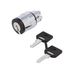 Comutator Rotativ cu Cheie 22mm 3 Poziții Negru ZB4BG03 | Electronic-mag.ro | Componente Electronice