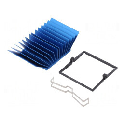 Radiator Extrudat BGA Albastru 40x40mm | Electronic-mag.ro | Componente Electronice