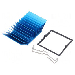 Radiator Extrudat cu Aripioare BGA Albastru 42.5mm | Electronic-mag.ro | Componente Electronice