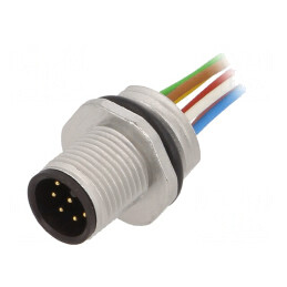 Soclu M12 PIN 8 tată IP68 pentru cabluri DeviceNet/CANopen | Electronic-mag.ro | Componente Electronice