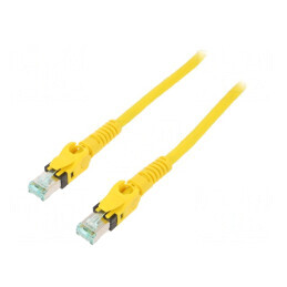 Patch cord S/FTP Cat6a galben 1m 27AWG