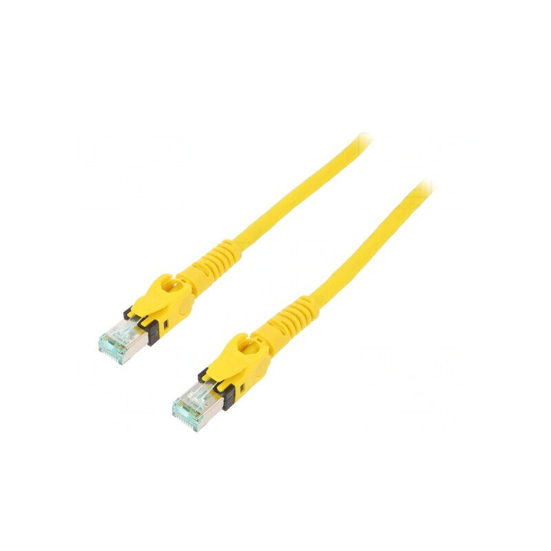 Patch cord S/FTP Cat6a galben 1m 27AWG | Electronic-mag.ro | Componente Electronice