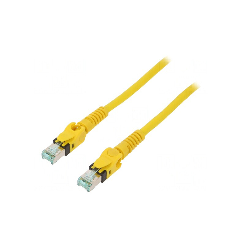 Patch cord S/FTP Cat6a Cu PUR Galben 1m