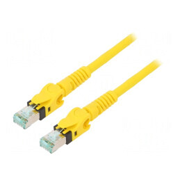 Patch cord S/FTP CAT6a galben 1m | Electronic-mag.ro | Componente Electronice
