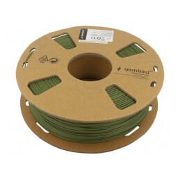 Filament: PLA-MATT | 1,75mm | military green | 190÷220°C | 1kg | 3DP-PLA-01-MTMG